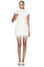 view 6 of 6 Polyester Fringe Mini Skirt in Cream