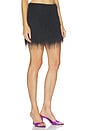 view 2 of 6 Polyester Fringe Mini Skirt in Black