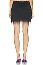 view 5 of 6 Polyester Fringe Mini Skirt in Black