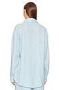 view 4 of 5 Linen Woven Shirt in Light Blue