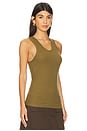view 2 of 4 Ribbed Tank Top in Army Green