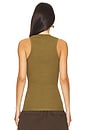 view 3 of 4 Ribbed Tank Top in Army Green