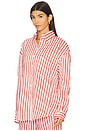 view 2 of 4 Linen Woven Shirt in Stripe Red