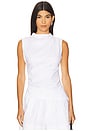 view 1 of 4 Linen Ruched Top in White