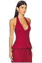 view 2 of 4 BLUSA DE LINHO in Burgundy