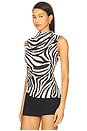 view 3 of 5 x REVOLVE Linen Ruched Top in Zebra