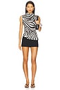 view 5 of 5 x REVOLVE Linen Ruched Top in Zebra