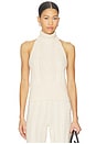 view 1 of 4 Cashmere Cable Halterneck Top in Oatmeal