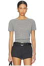 view 1 of 4 Cashmere Cropped Knit Top in Dark Grey