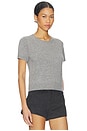 view 2 of 4 Cashmere Cropped Knit Top in Dark Grey