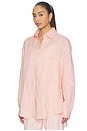 view 3 of 5 Linen Woven Shirt in Soft Pink