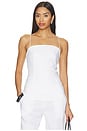 view 1 of 4 Linen Strap Top in White