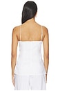 view 3 of 4 Linen Strap Top in White