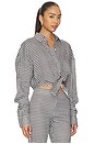 view 2 of 5 TOP À NOUER in Black & White Gingham