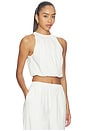 view 2 of 4 Cotton Halter Top in White