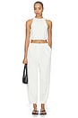 view 4 of 4 Cotton Halter Top in White