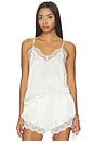 view 1 of 5 CAMISOLA DE SEDA CON ENCAJE in Ivory
