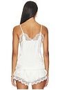 view 4 of 5 CAMISOLA DE SEDA CON ENCAJE in Ivory