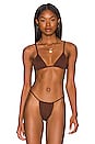 view 1 of 4 Gathered Bikini top in Brown