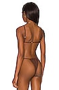 view 3 of 4 Gathered Bikini top in Brown