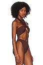 view 2 of 4 Wrap Tie Bikini Top in Brown