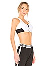 view 2 of 4 Zipper Sports Bra in White & Black