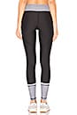 view 3 of 4 Black Barred Legging in Black & Grey