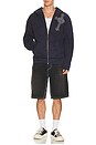 view 4 of 5 Seeker Long Sleeve Zip Hoodie in Blue & Black Lava Tint