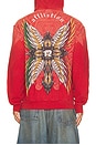 view 3 of 5 x Fuerza Immortal Zip Hoodie in Chili Pepper Potassium Wash