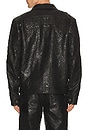 view 2 of 5 Quilted Cross Leather Jacket in Black