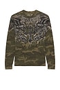 view 1 of 4 Fragmented Long Sleeve Tee in Green Camo Lava Wash