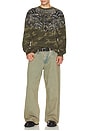 view 4 of 4 Fragmented Long Sleeve Tee in Green Camo Lava Wash