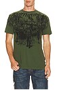 view 1 of 5 Ghost Army Short Sleeve Tee in Military Green Potassium Spray