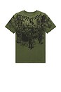 view 5 of 5 Ghost Army Short Sleeve Tee in Military Green Potassium Spray