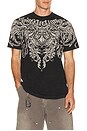 view 1 of 4 Flourish Short Sleeve Tee in Black Lava Wash