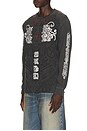 view 2 of 6 x Fuerza Regida Historia Long Sleeve Tee in Black Pigment Dye