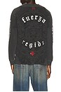 view 3 of 6 x Fuerza Regida Historia Long Sleeve Tee in Black Pigment Dye