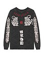 view 5 of 6 x Fuerza Regida Historia Long Sleeve Tee in Black Pigment Dye