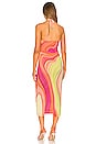 view 3 of 3 Tana Midi Dress in Abstract Spring Wave