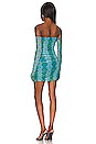 view 4 of 4 Danni Midi Dress & Gloves in Teal Snake