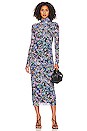 view 2 of 3 Laguna Midi Dress in Blue Wildflower