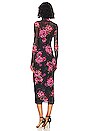 view 3 of 3 Shailene Dress in Noir Pink Bouquet