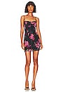 view 1 of 4 Prima Dress in Noir Pink Bouquet