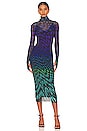 view 1 of 3 Shailene Dress in Abstract Blue Star