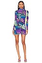 view 2 of 3 Justine Velvet Dress in Electric Butterfly