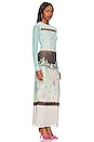 view 2 of 4 Didi Maxi Dress in Aqua Floral Placement