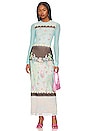 view 4 of 4 Didi Maxi Dress in Aqua Floral Placement