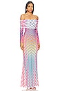 view 2 of 3 Thelma Dress in Grid Ombre