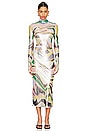 view 1 of 7 Shailene Dress in Soft Linear Abstract