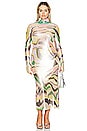view 2 of 7 Shailene Dress in Soft Linear Abstract